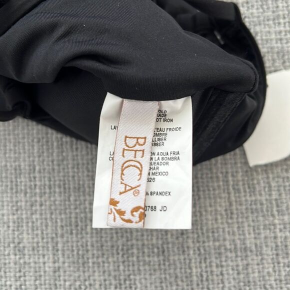 Becca Swimsuit Womens Small Black Color Code One Piece Halter Neck - Picture 5 of 7